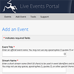 live event website